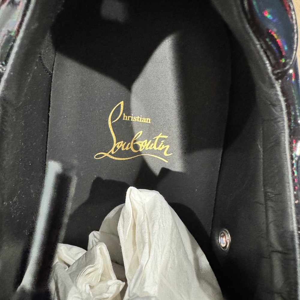 Christian Louboutin Black Sneakers with Signature Red Soles - Picture 6 of 7
